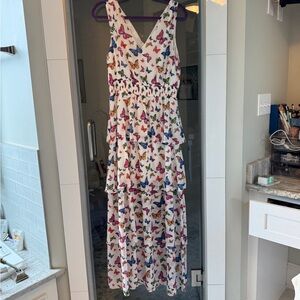 SugarLips Butterfly Print Maxi Dress